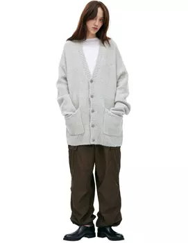 Комбинированный кардиган из шерсти