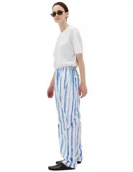 Cotton striped trousers
