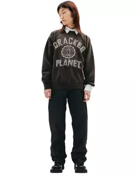 Cracked Planet Printed Sweatshirt