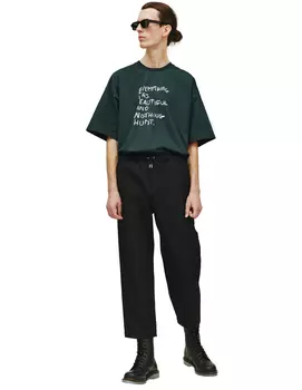 Cropped drawcord trousers