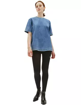 Джинсовая футболка D-biggor с логотипом