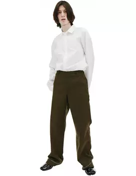 Темно-зеленые брюки со стрелками