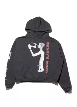 Dark grey hoodie with print