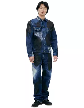 Джинсовая куртка с эффектом краски