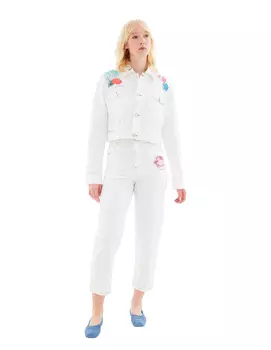 Denim jacket with patches