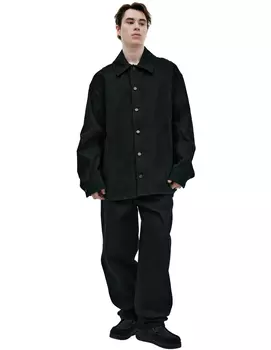 Denim jacket with shaped seams