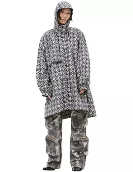 Moon logo rain coat