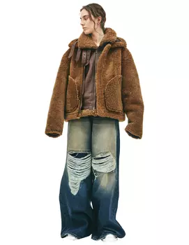 Двойная дубленка двустороняя