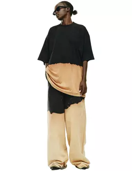 Двухцветная оверсайз футболка