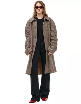 Double-sided plaid coat