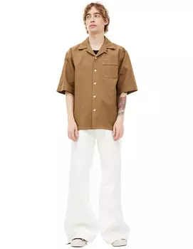 Джинсовая рубашка с коротким рукавом