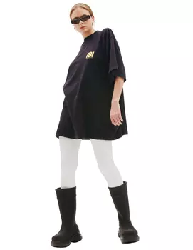 Оверсайз футболка с принтом FBI