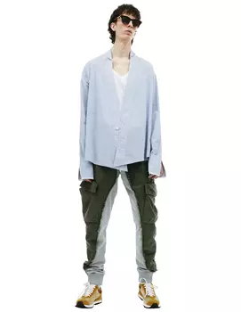 Голубая рубашка в полоску