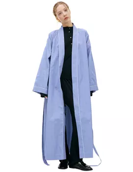 Blue belted coat