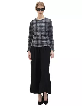 Серый лонгслив в клетку