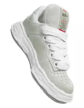 Grey leather sneakers