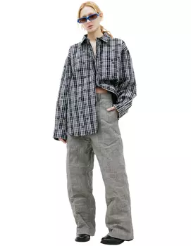 Grey plaid trousers