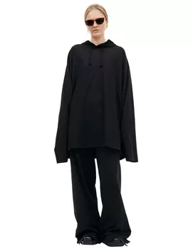 Хлопковое худи с вышивкой логотипа