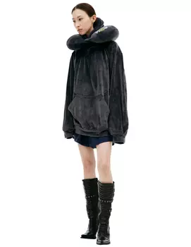 Hoodie with neck pillow
