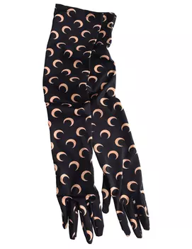 Эластичные перчатки с принтом