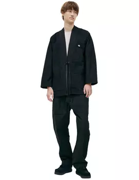 Kimono with button pocket