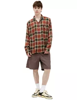 Клатчатая рубашка с вышивкой