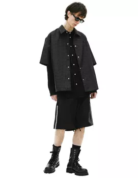 Клетчатая рубашка с коротким рукавом