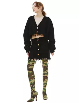 Костюм из шерсти с декоративными пуговицами