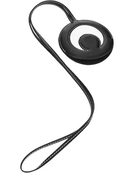 Кожаная ключница с контрастным логотипом Moon