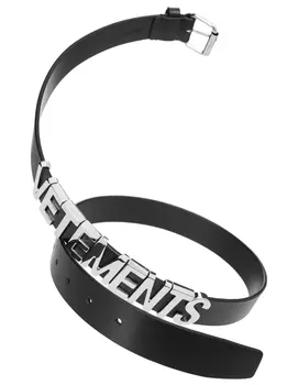 Кожаный ремень с буквами логотипа