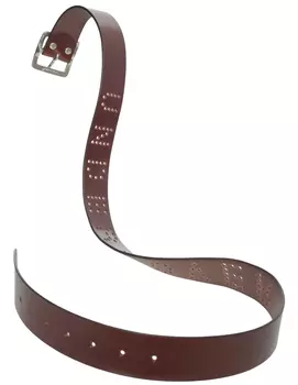 Logo leather belt