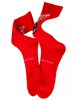 Красные носки с принтом