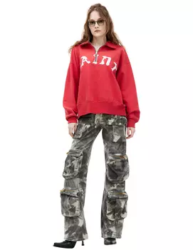 Красный свитшот на молнии