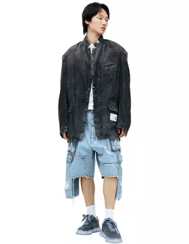 Льняной пиджак с выстиранным эффектом