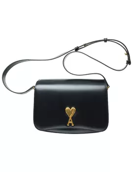 Leather bag with logo