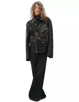 Leather biker jacket