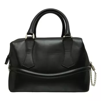 Leather bowling bag with logo