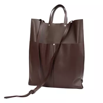Leather tote bag wit pockets