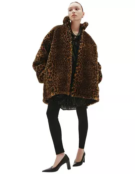 Leopard-print Faux Fur Jacket