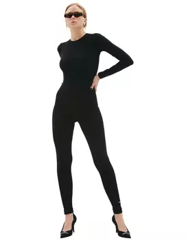 Logo Rib Knit Leggings