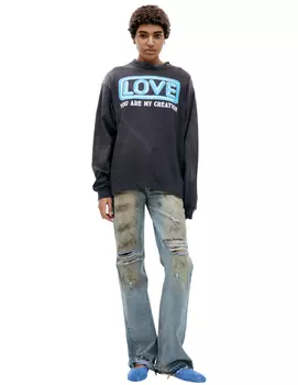 'LOVE' print longsleeve