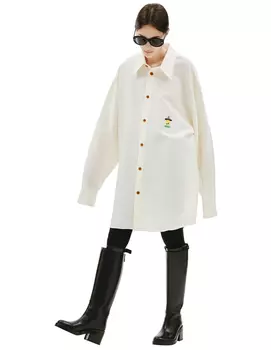 Milk fiber oversized shirt