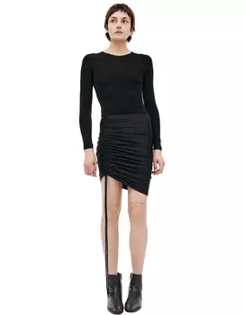 Mini skirt with gathers