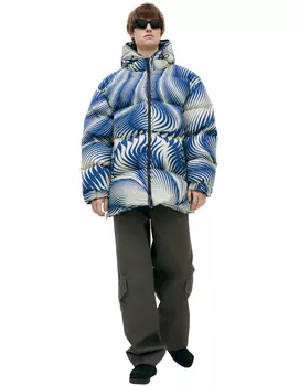 Пуховик с монопринтом