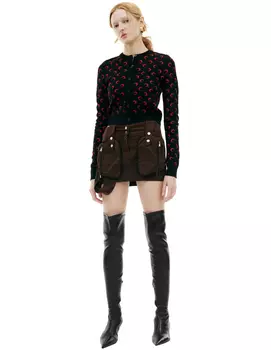 Monoprint wool cardigan