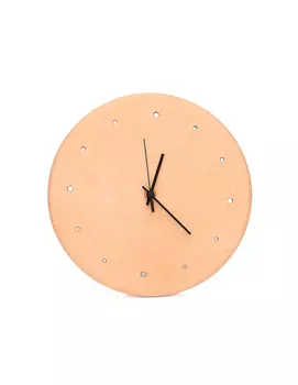 Natural Leather Clock