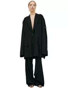 Однобортный пиджак с логотипом