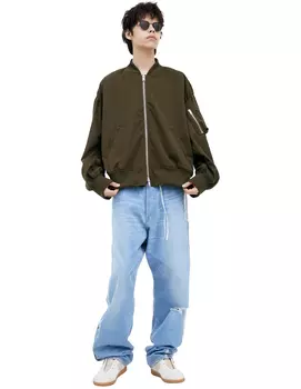 Oversize logo bomber