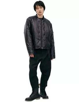 Oversize zippered bomber