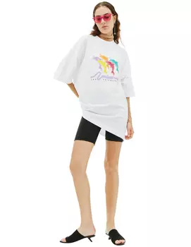 Оверсайз футболка с принтом